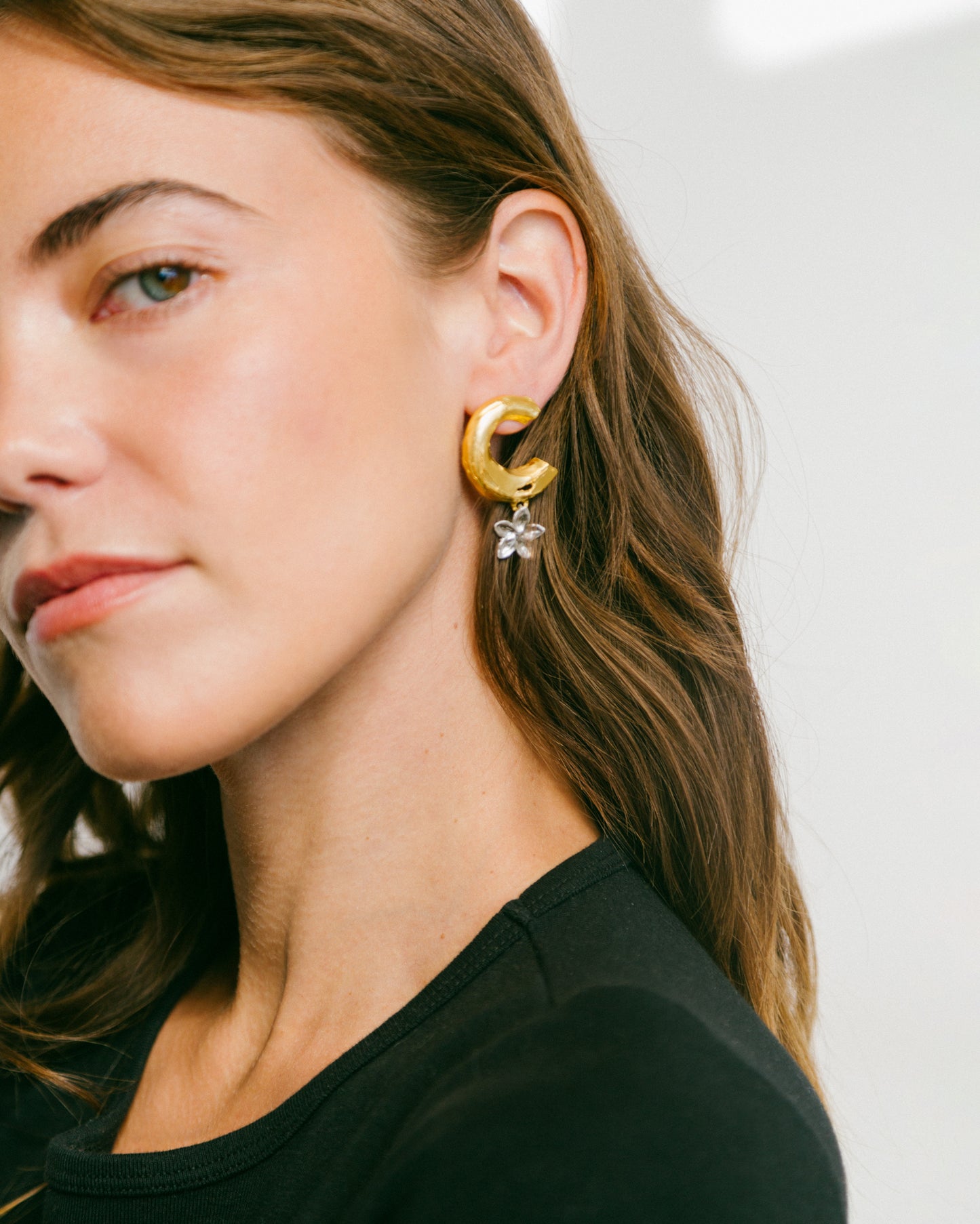 Ninlil's Garden Earrings in Two Tones