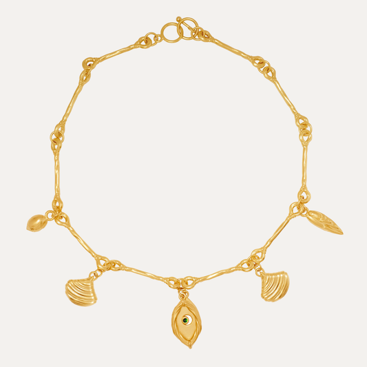 Veiled Charms Choker in Gold